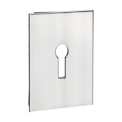 TIMCO Lock Profile Self-Adhesive Escutcheon - Oblong - Polished Stainless Steel - 65 x 47mm - Image