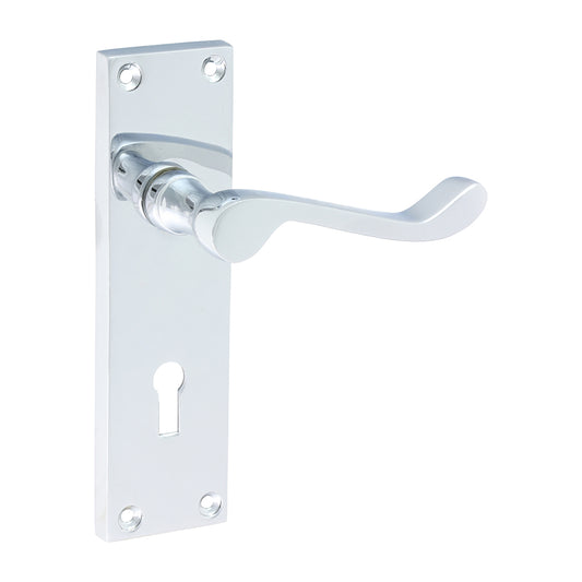 TIMCO Victorian Scroll Latch Handles - Polished Chrome - 151 x 42mm - Image