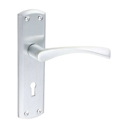 TIMCO Zeta Lock Handles - Satin Chrome - 175 x 45mm - Image