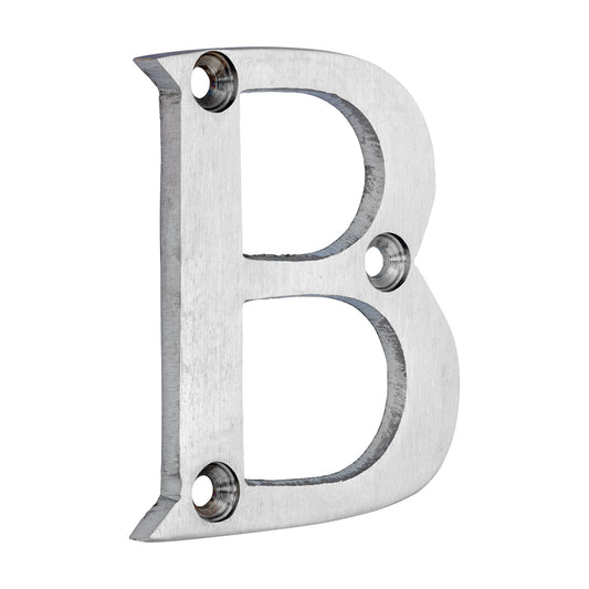 TIMCO Door Letter B - Satin Chrome - 64mm - Image