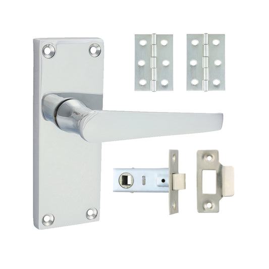 TIMCO Victorian Straight Latch Door Pack  - Polished Chrome - Mixed - Image