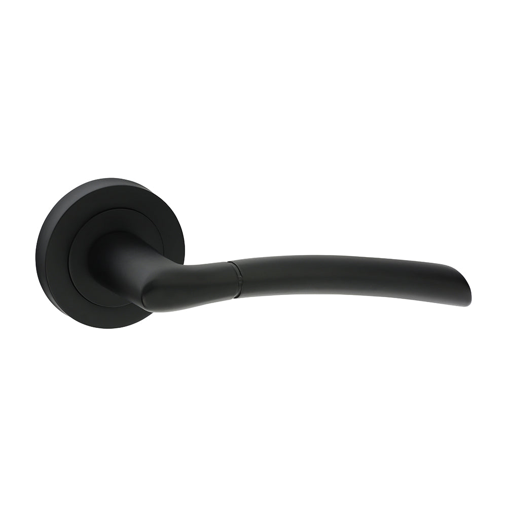 TIMCO Shavington Lever On Rose Handles - Matt Black - 49mm - Image