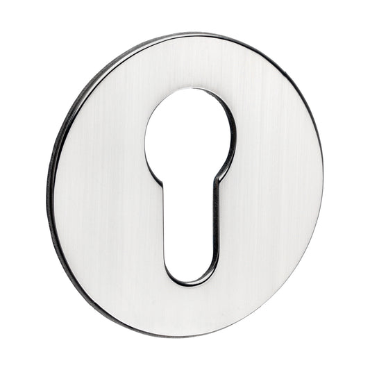 TIMCO Euro Profile Self-Adhesive Escutcheon - Round - Polished Stainless Steel - 52mm - Image