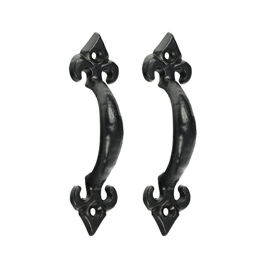 TIMCO Fleur De Lys Pull Handle - Antique Black - 4" - Image