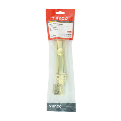 TIMCO Contract Flat Section Bolt Polished Brass - 210 x 35mm - Image