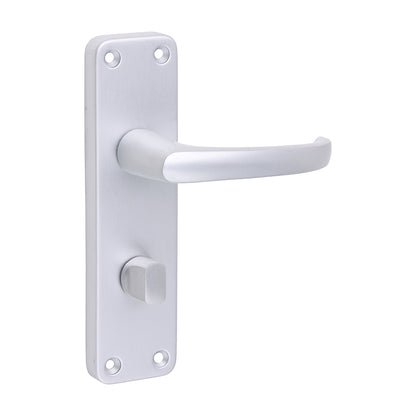 TIMCO Contractors Lever Bathroom|Privacy Handles - Satin Anodised Aluminium - 154 x 40 - Image