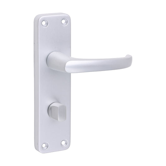 TIMCO Contractors Lever Bathroom|Privacy Handles - Satin Anodised Aluminium - 154 x 40 - Image