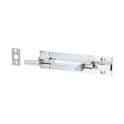 TIMCO Necked Barrel Bolt Satin Chrome - 100 x 25mm - Image
