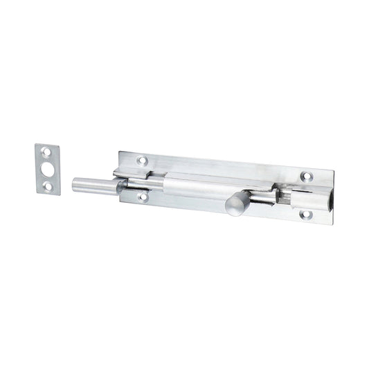 TIMCO Necked Barrel Bolt Satin Chrome - 100 x 25mm - Image