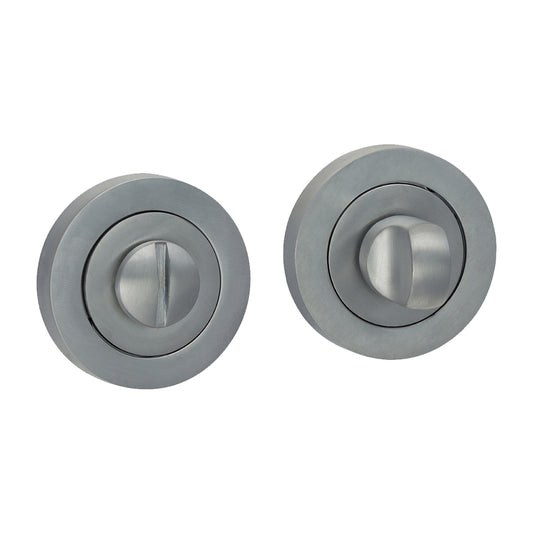 TIMCO Bathroom Thumb Turn And Release - Satin Chrome - 49mm - Image