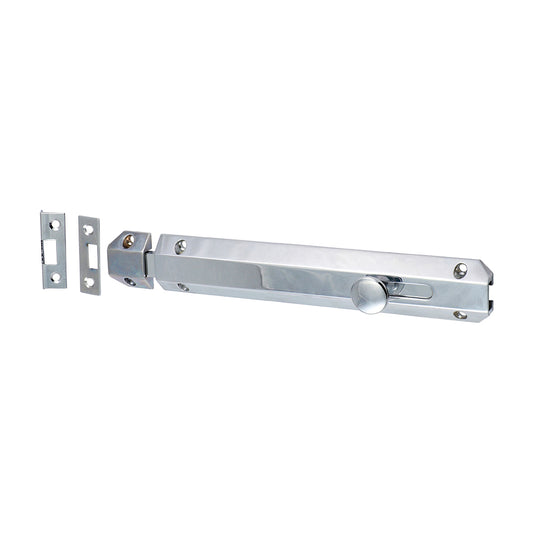 TIMCO Architectural Flat Section Bolt Polished Chrome - 210 x 35mm - Image