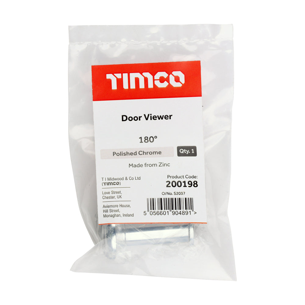 TIMCO Door Viewer - Polished Chrome - 180 Degree - Image