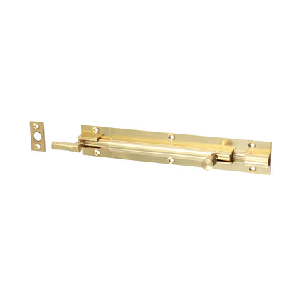 TIMCO Necked Barrel Bolt Polished Brass - 150 x 25mm - Image