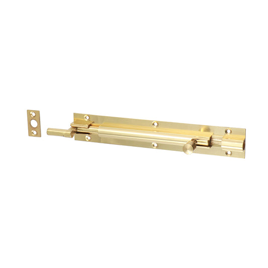TIMCO Necked Barrel Bolt Polished Brass - 150 x 25mm - Image