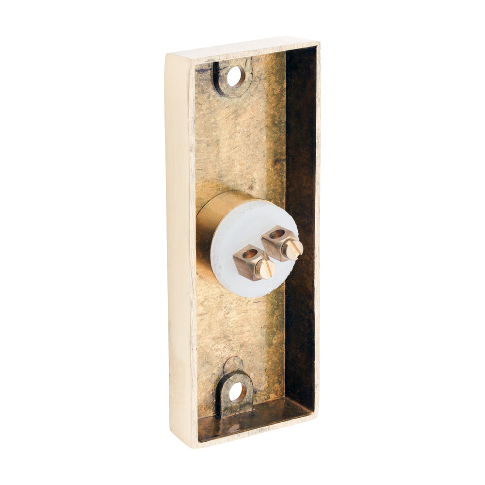 TIMCO Traditional Door Bell Push - Polished Brass - 80 x 31mm - Image