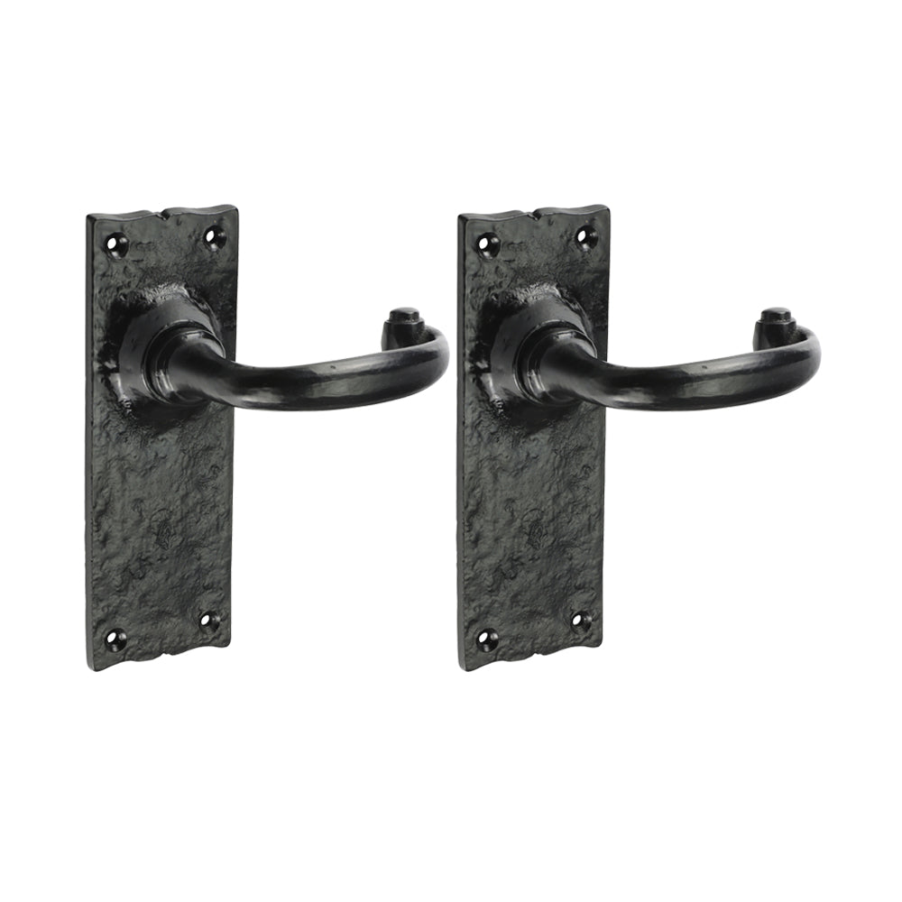 TIMCO Traditional Lever Latch Handles - Antique Black - 155 x 54 - Image
