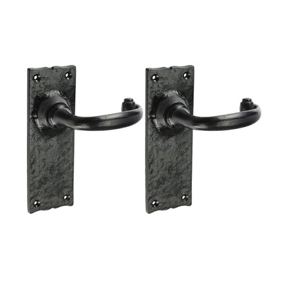 TIMCO Traditional Lever Latch Handles - Antique Black - 155 x 54 - Image