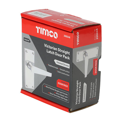 TIMCO Victorian Straight Internal Door Latch Pack - Polished Chrome - Mixed - Image
