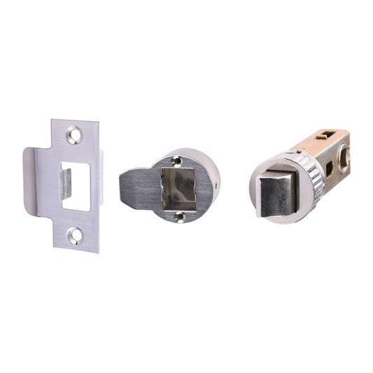 TIMCO Quick Fit Round Tubular Latch - Nickel - 76 case / 57 backset - Image