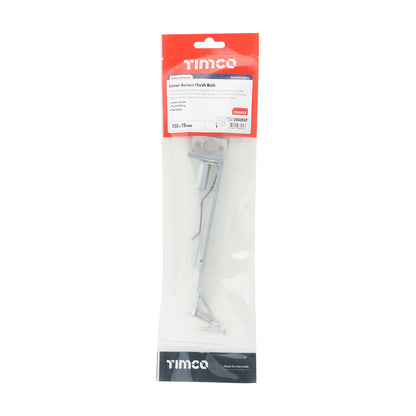 TIMCO Lever action Flush Bolt Satin Chrome - 150 x 19mm - Image