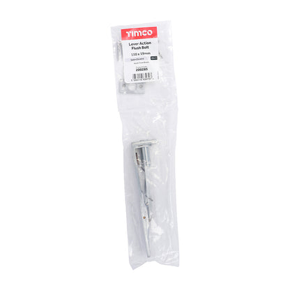 TIMCO Lever Action Flush Bolt Satin Chrome - 150 x 19mm - Image
