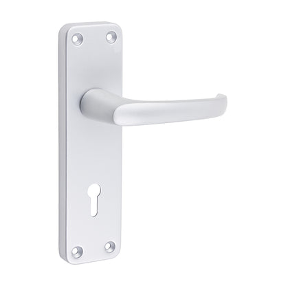 TIMCO Contractors Lever Lock Handles - Satin Anodised Aluminium - 154 x 40 - Image