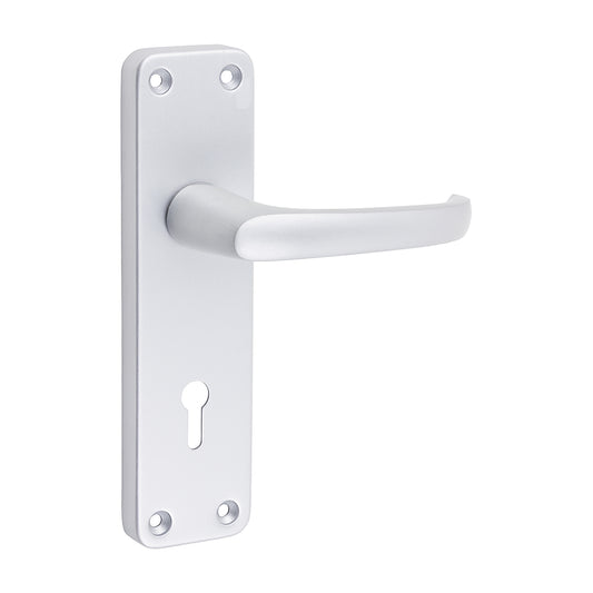 TIMCO Contractors Lever Lock Handles - Satin Anodised Aluminium - 154 x 40 - Image