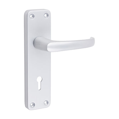 TIMCO Contractors Lever Lock Handles - Satin Anodised Aluminium - 154 x 40 - Image