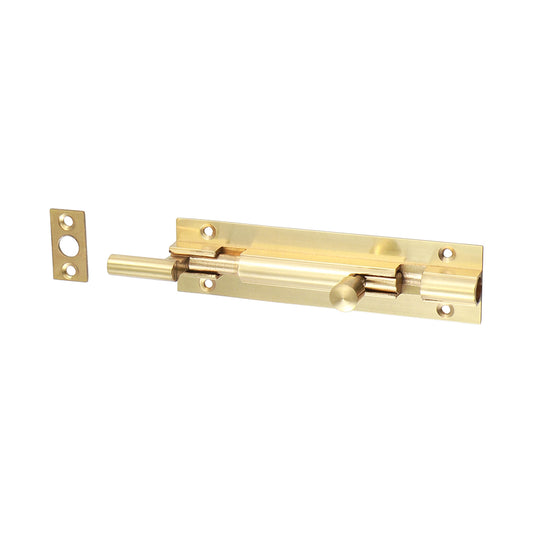 TIMCO Necked Barrel Bolt Polished Brass - 100 x 25mm - Image