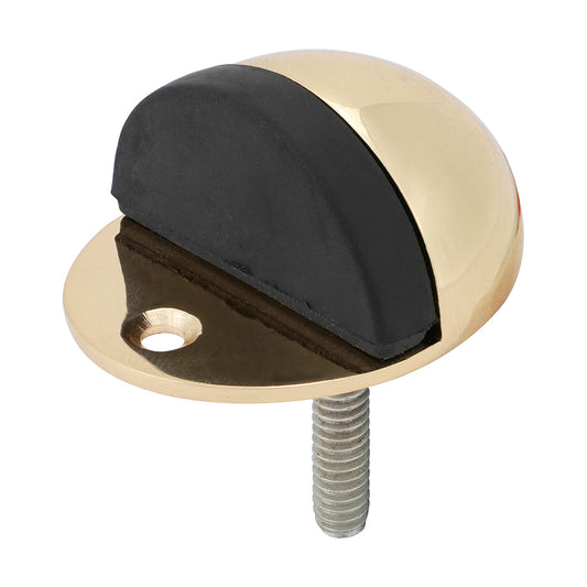 TIMCO Oval Door Stop Polished Brass - 47mm - Image