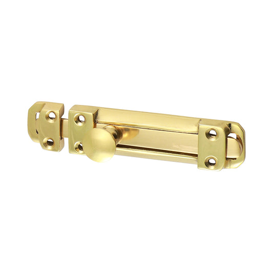 TIMCO Contract Flat Section Bolt Polished Brass - 110 x 25mm - Image