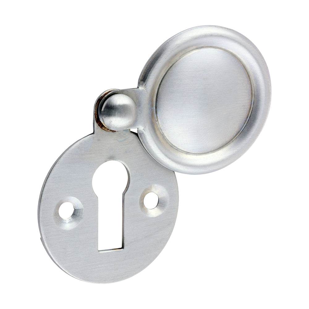 TIMCO Pair of Traditional Pattern Escutcheon - Satin Chrome - 32mm - Image