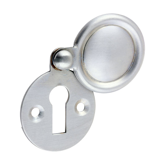 TIMCO Pair of Traditional Pattern Escutcheon - Satin Chrome - 32mm - Image