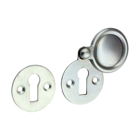 TIMCO Pair of Traditional Pattern Escutcheon - Satin Chrome - 32mm - Image