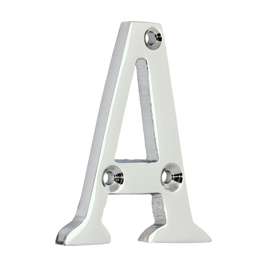 TIMCO Door Letter A - Polished Chrome - 60mm - Image