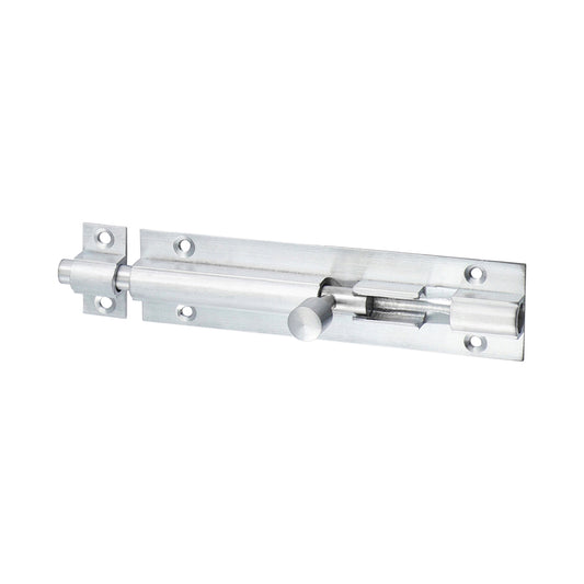 TIMCO Straight Barrel Bolt Satin Chrome - 100 x 25mm - Image