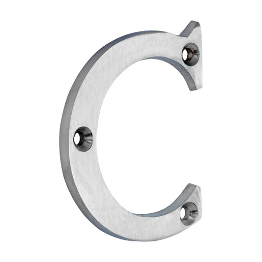 TIMCO Door Letter C - Satin Chrome - 65mm - Image