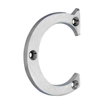 TIMCO Door Letter C - Satin Chrome - 65mm - Image