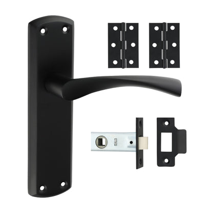 TIMCO Zeta Lever Internal Door Latch Pack - Matt Black - Mixed - Image