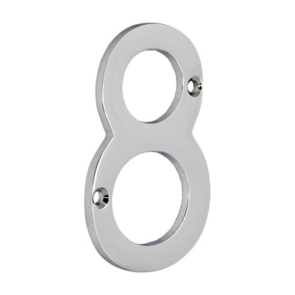 TIMCO Door Numeral 8 - Polished Chrome - 75mm - Image