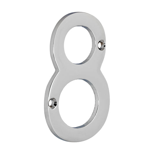 TIMCO Door Numeral 8 - Polished Chrome - 75mm - Image