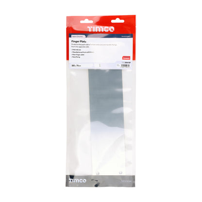 TIMCO Finger Plate - Satin Chrome - 305 x 76mm - Image