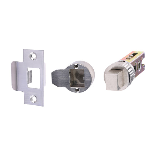 TIMCO Quick Fit Round Deadbolt - Nickel - 76 case / 57 backset - Image