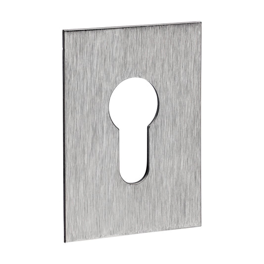 TIMCO Euro Profile Self-Adhesive Escutcheon - Oblong - Satin Stainless Steel - 65 x 47mm - Image
