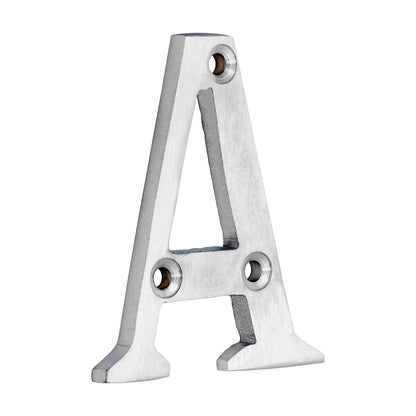 TIMCO Door Letter A - Satin Chrome - 60mm - Image
