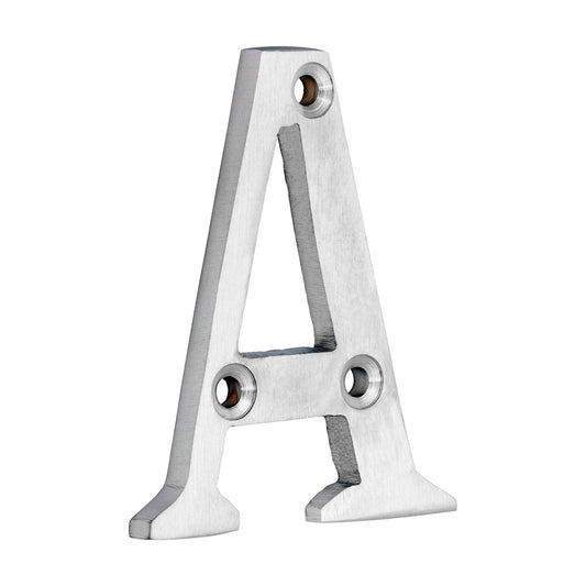 TIMCO Door Letter A - Satin Chrome - 60mm - Image