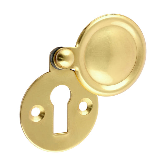 TIMCO Pair of Traditional Pattern Escutcheon - Polished Brass - 32mm - Image
