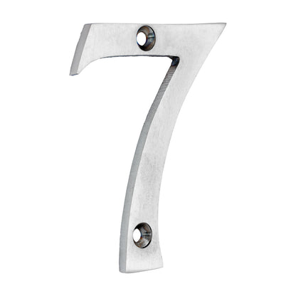 TIMCO Door Numeral 7 - Satin Chrome - 75mm - Image
