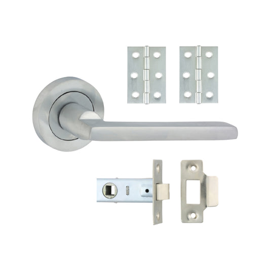 TIMCO Radmore Lever On Rose Internal Door Latch Pack - Satin Chrome - Mixed - Image