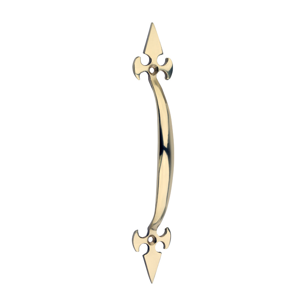 TIMCO Fleur De Lys Pull Handle - Polished Brass - 178mm - Image